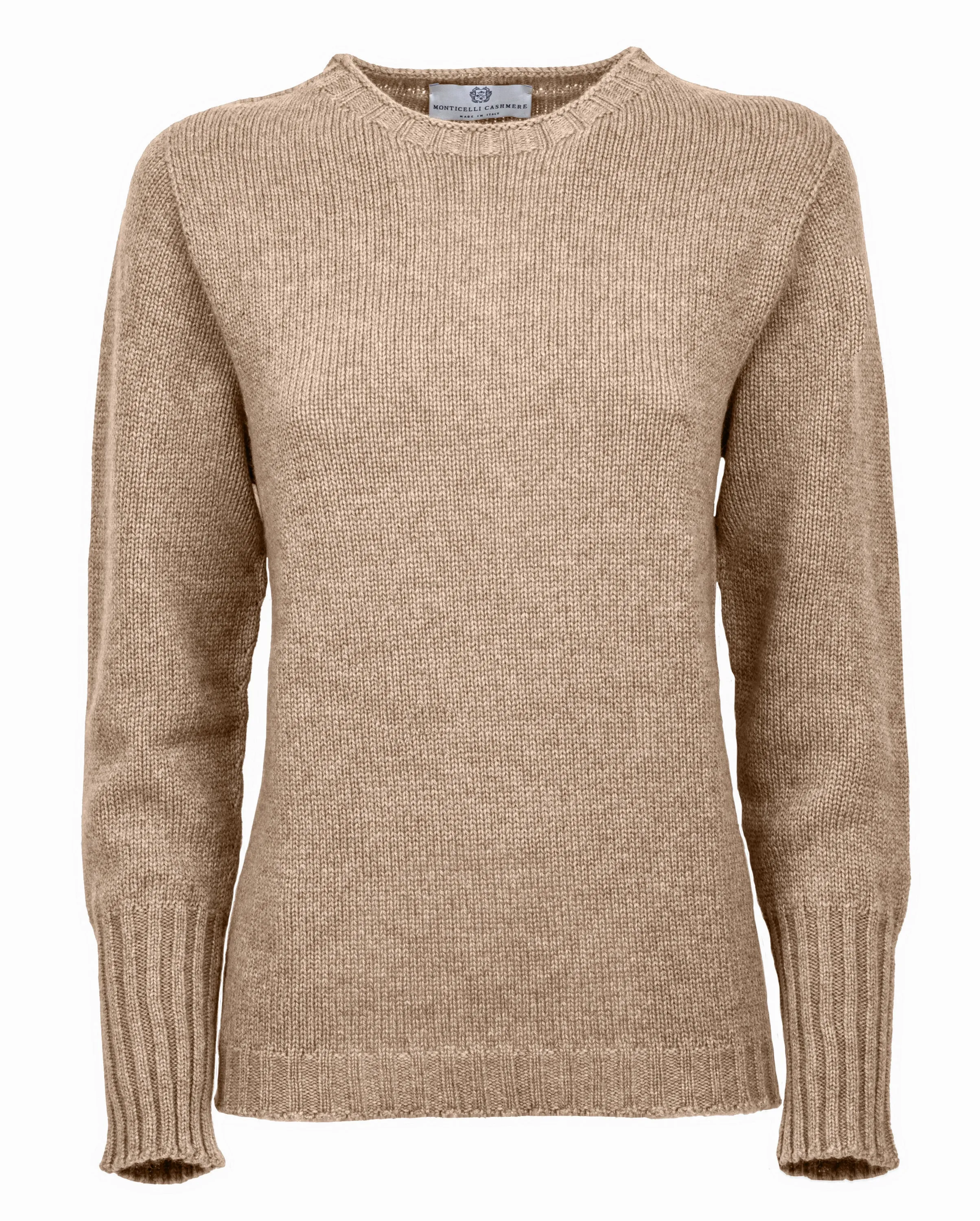 NEW FALL 24 - Women's Pure Cashmere Crew Neck Sweater Taupe
