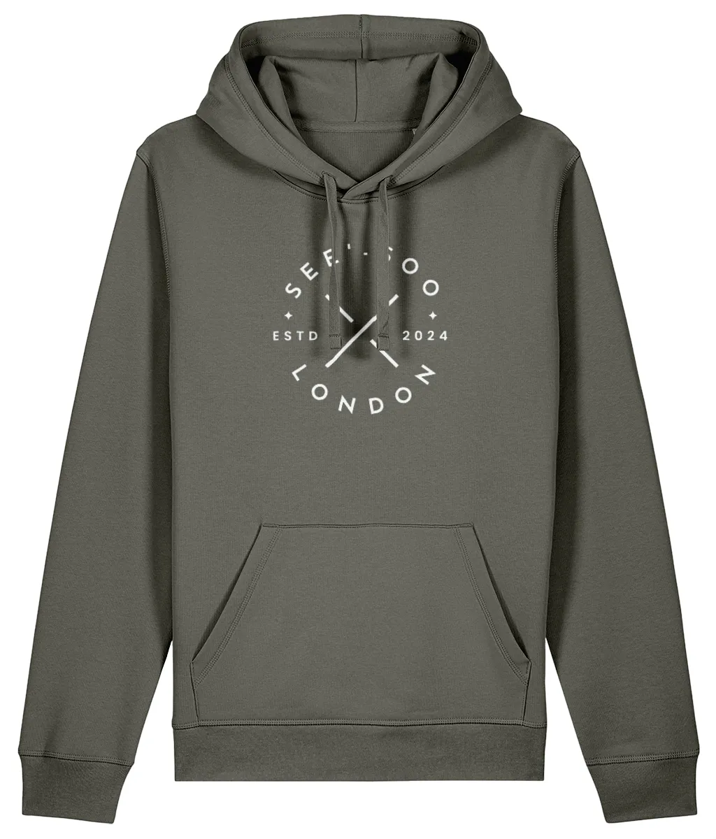 See'-soo "Vibe" Organic Cotton Fitted Hoodie, Dark
