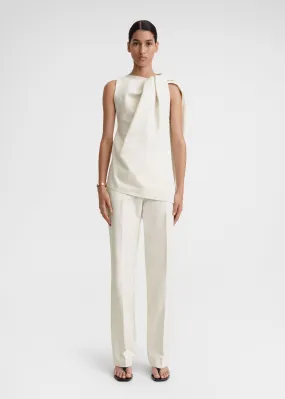 Shoulder-twist top ecru