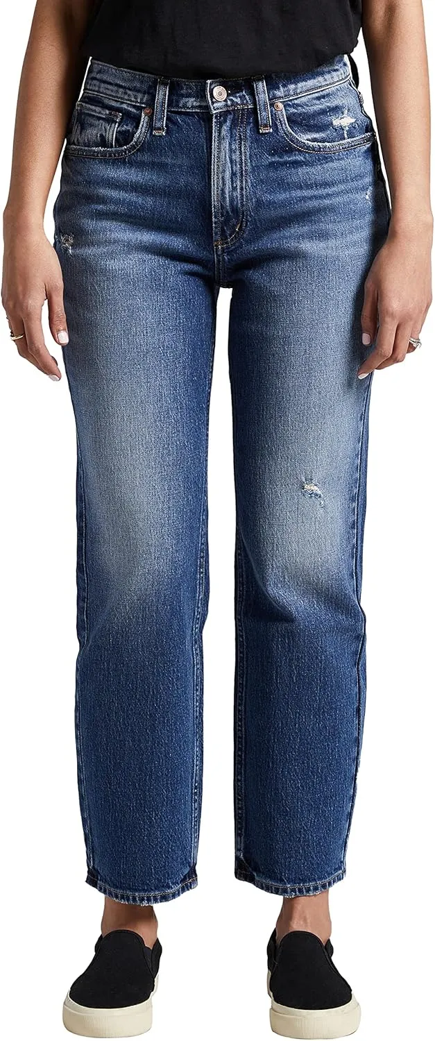 Silver Jeans Co. Women's Frisco High Rise Straight Leg Jeans