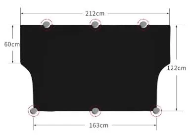 Size: 6 Magnets, Quantity: 2pc - 210*120cm car magnetic snow gear