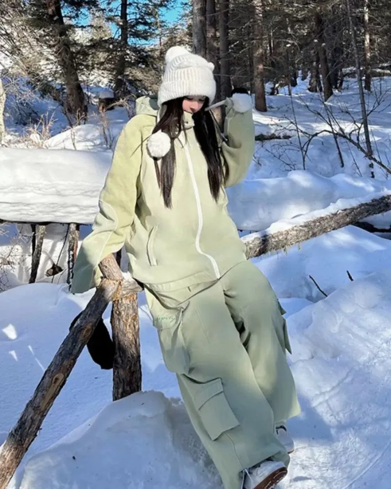 Ski Wear Loose Snow Jacket & Pants Suit(Sold Separately)