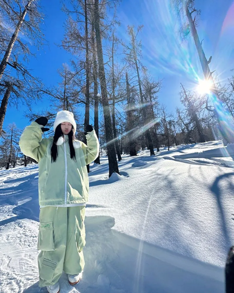 Ski Wear Loose Snow Jacket & Pants Suit(Sold Separately)