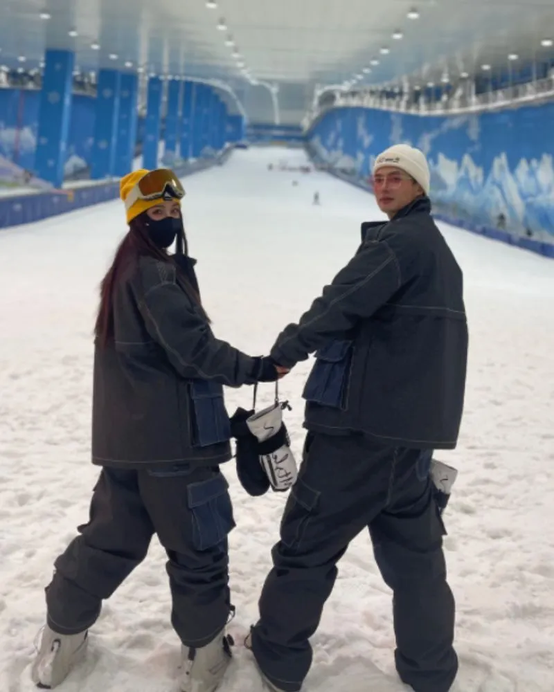 Ski Wear Windproof Jean Snow Jackets & Pants Suit (Sold Separately)