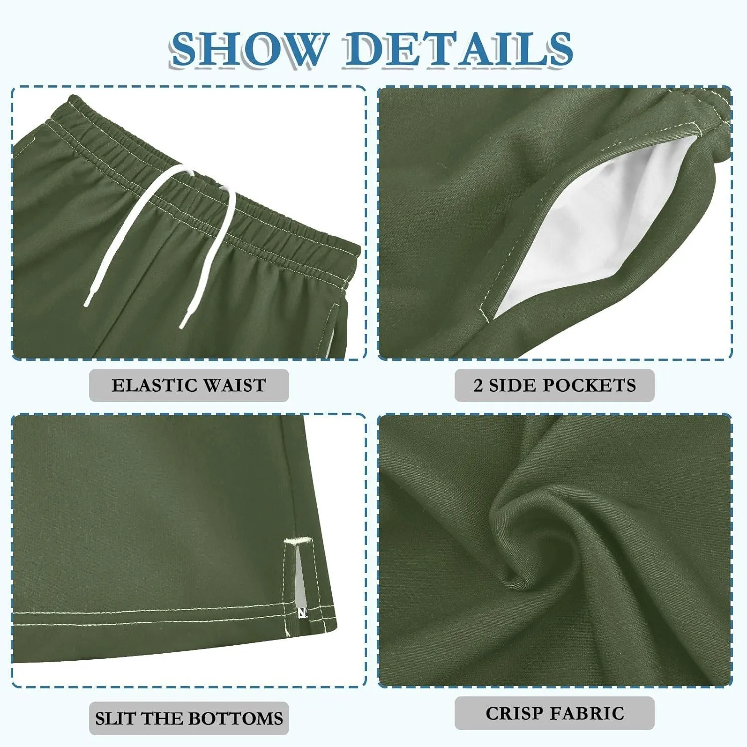 Solid Color Boys Athletic Shorts Lightweight Kids Active Soccer Shorts with Pockets