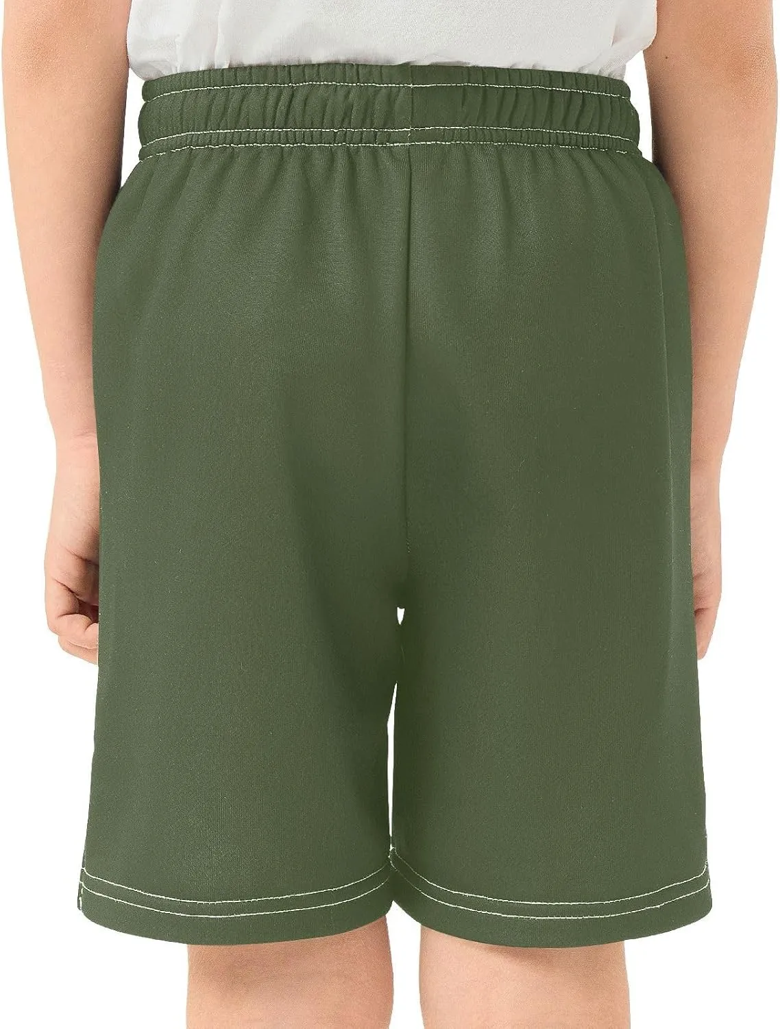 Solid Color Boys Athletic Shorts Lightweight Kids Active Soccer Shorts with Pockets