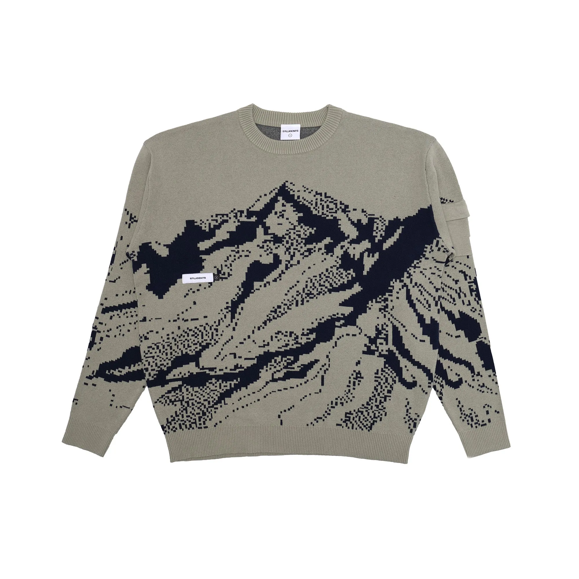 Students Golf Truman L/S Knit Crew Sweater - GREY