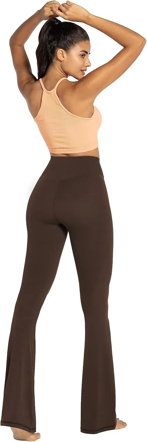 Sunzel Flare Leggings, Crossover Yoga Pants with Tummy Control, High-Waisted and Wide Leg