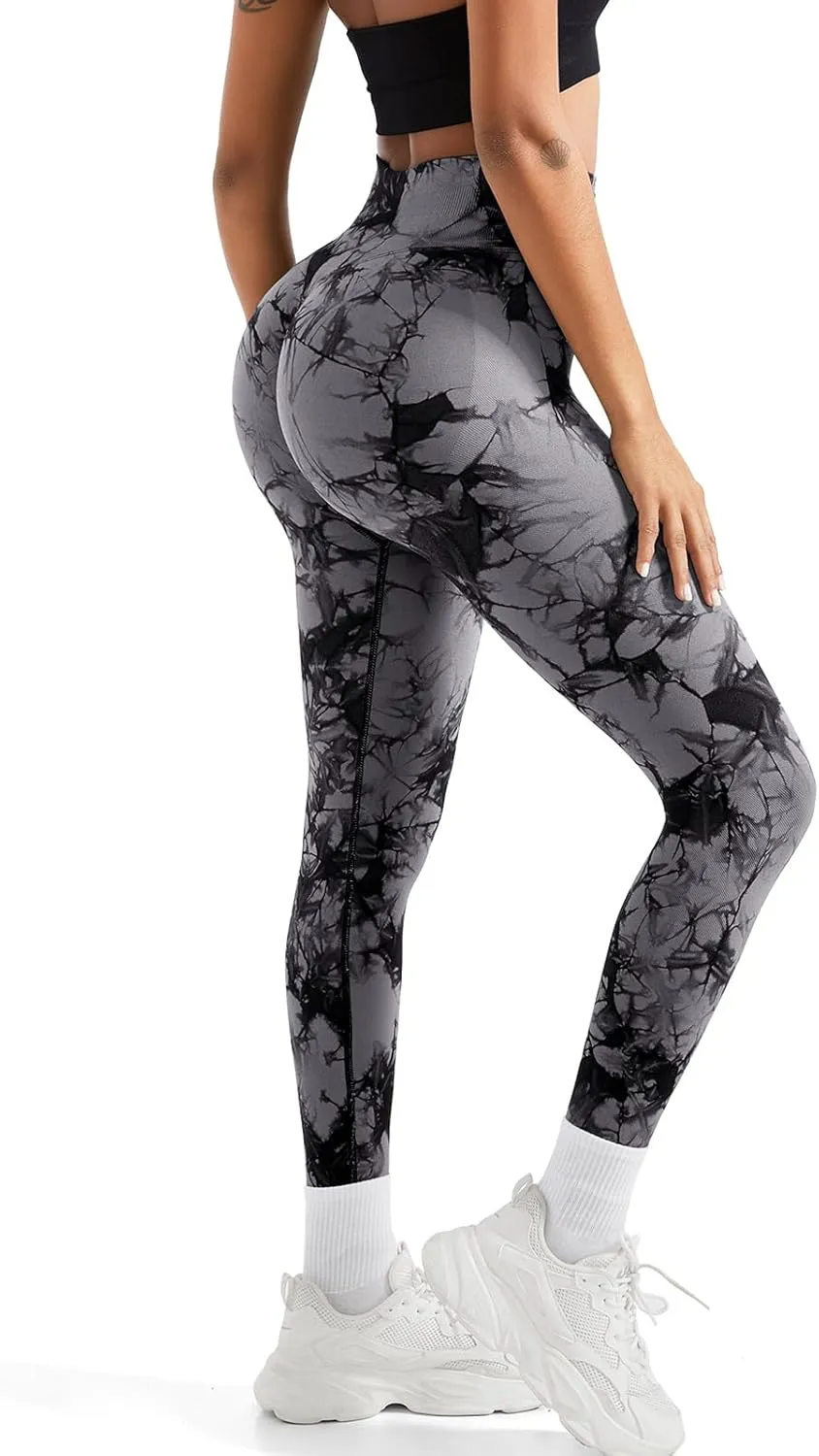 SUUKSESS Women Hidden Scrunch Butt Lifting Seamless Leggings High Waisted Workout Yoga Pants
