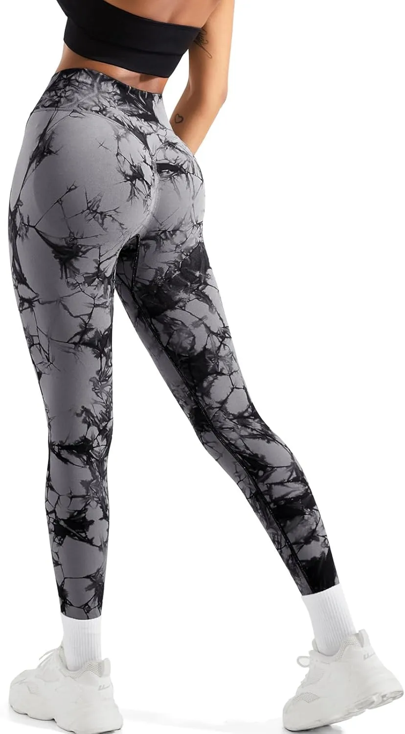 SUUKSESS Women Hidden Scrunch Butt Lifting Seamless Leggings High Waisted Workout Yoga Pants