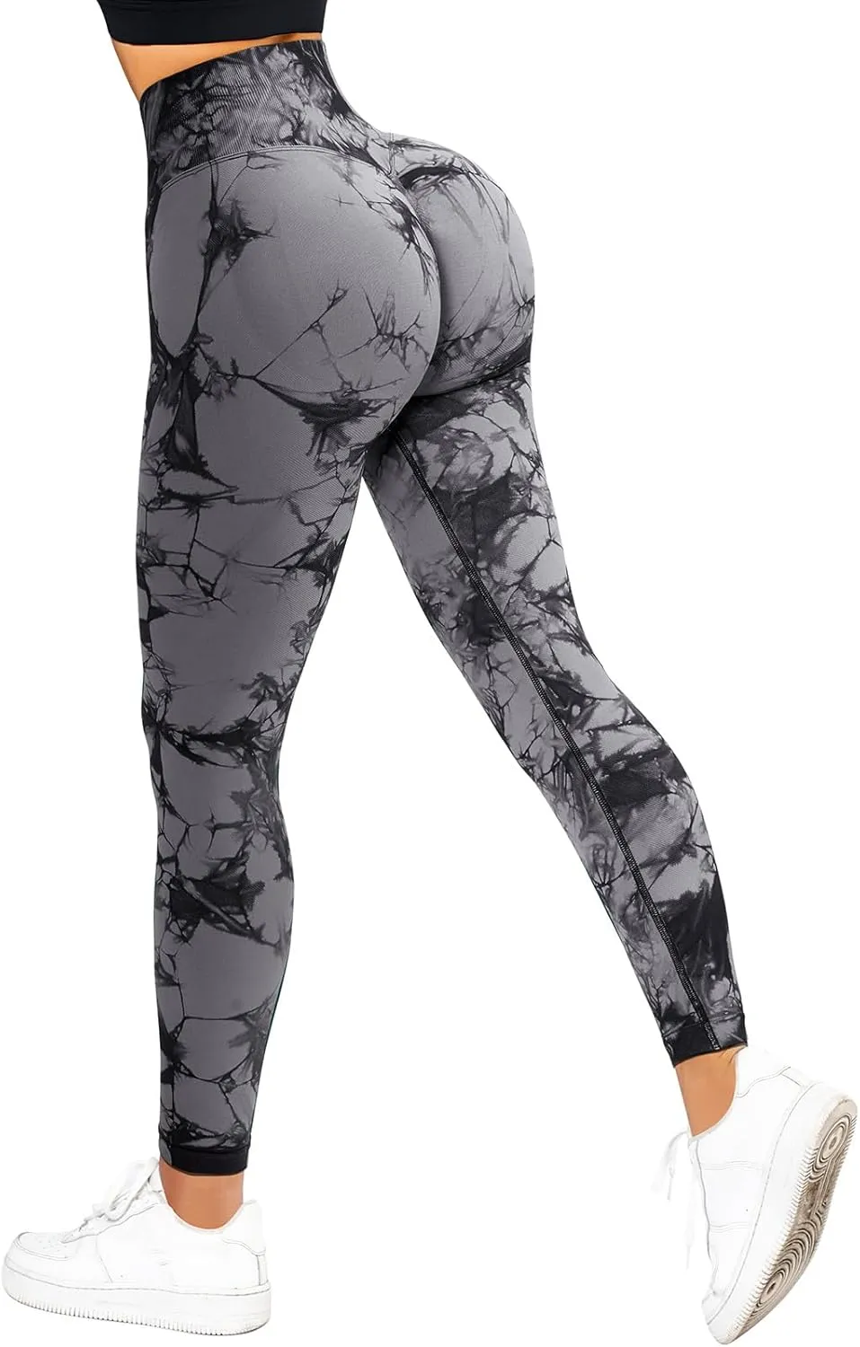 SUUKSESS Women Hidden Scrunch Butt Lifting Seamless Leggings High Waisted Workout Yoga Pants