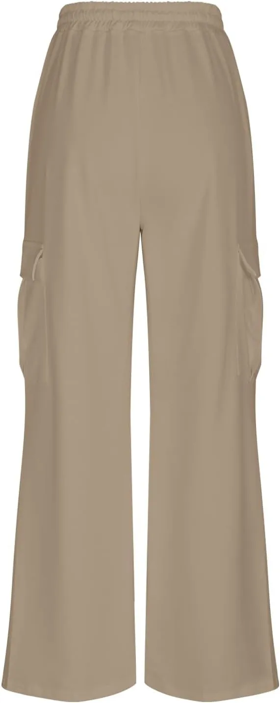 TANGNADE Womens Baggy Sweatpants Wide Leg Elastic Waisted Sweat Pants Cozy Casual Jogger Trouser Yoga Pants Pockets