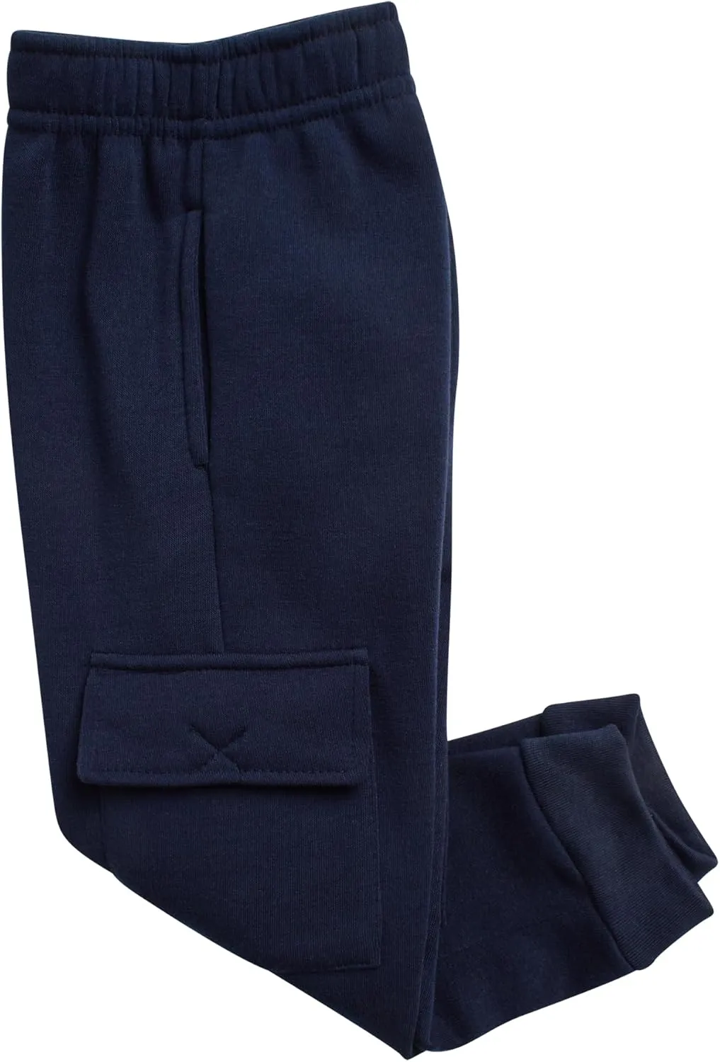 Toddler Boys' Sherpa Fleece Jogger Set - 2 Piece Basic Cozy Sherpa Lined Hoodie and Cargo Sweatpants (Sizes: 2T-7)