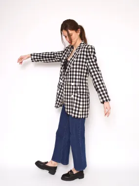 Vintage Laurel blazer check print long length