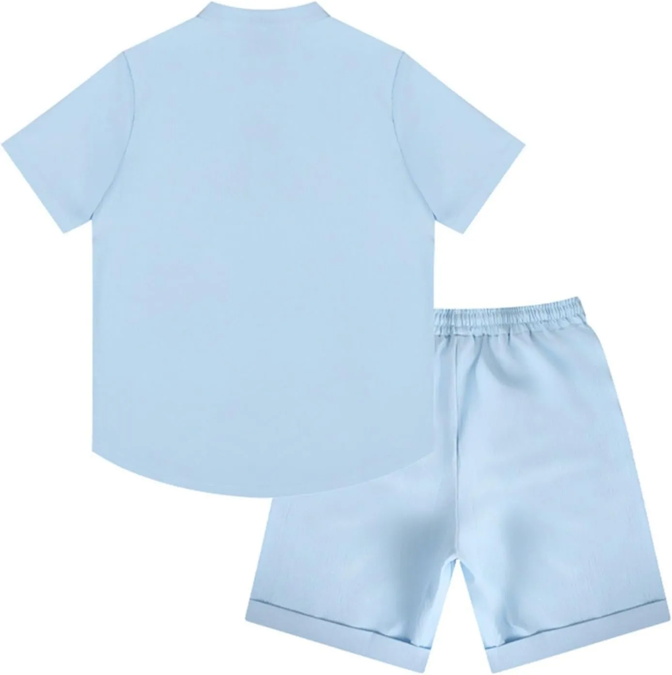 WENKOMG1 Cotton Linen Shirt Sets for Men Lightweight Breathable Summer Track Suits Lounge Henley Shirt and Shorts Suits