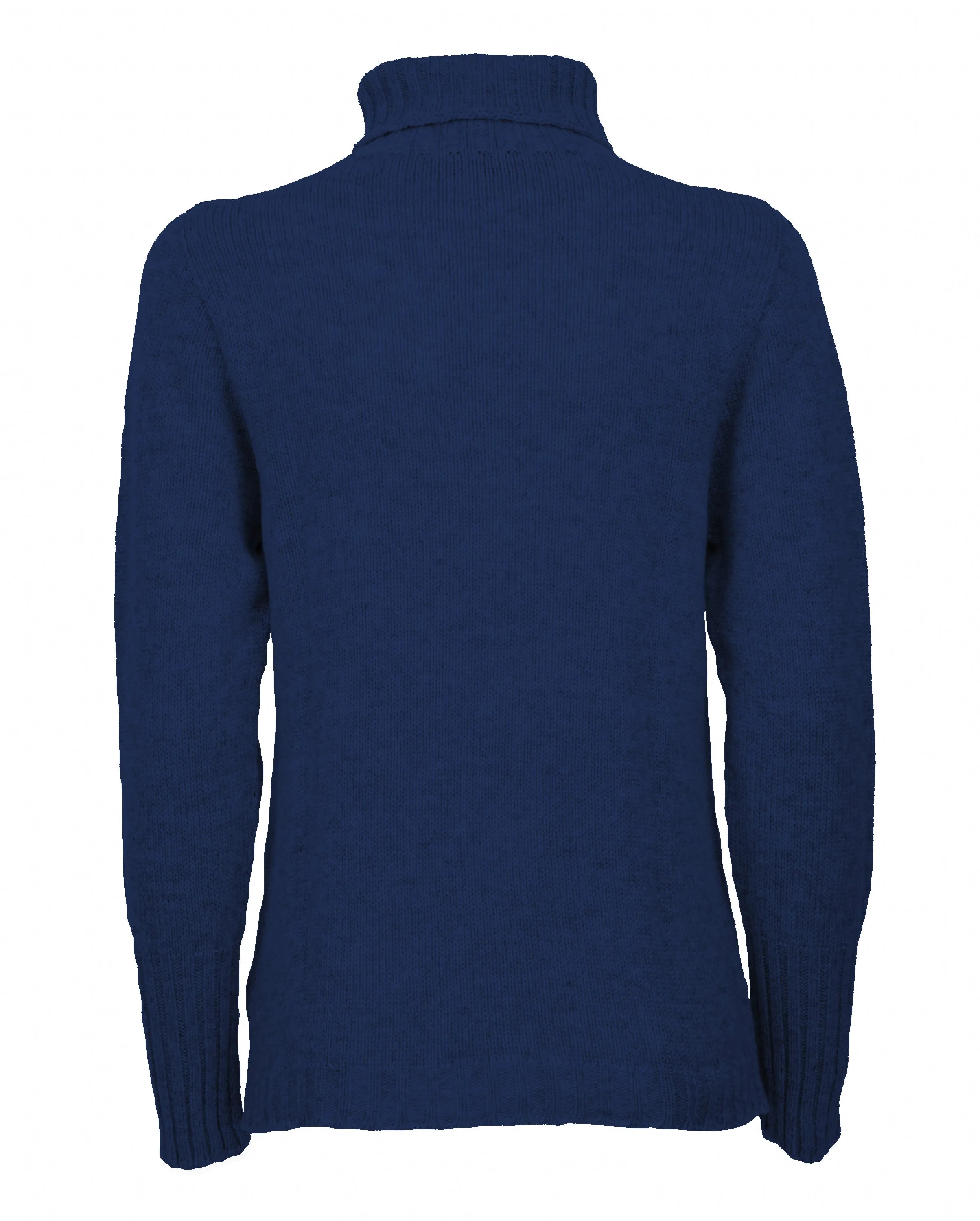 Women's Classic Cashmere Turtleneck Sweater Melange Blue