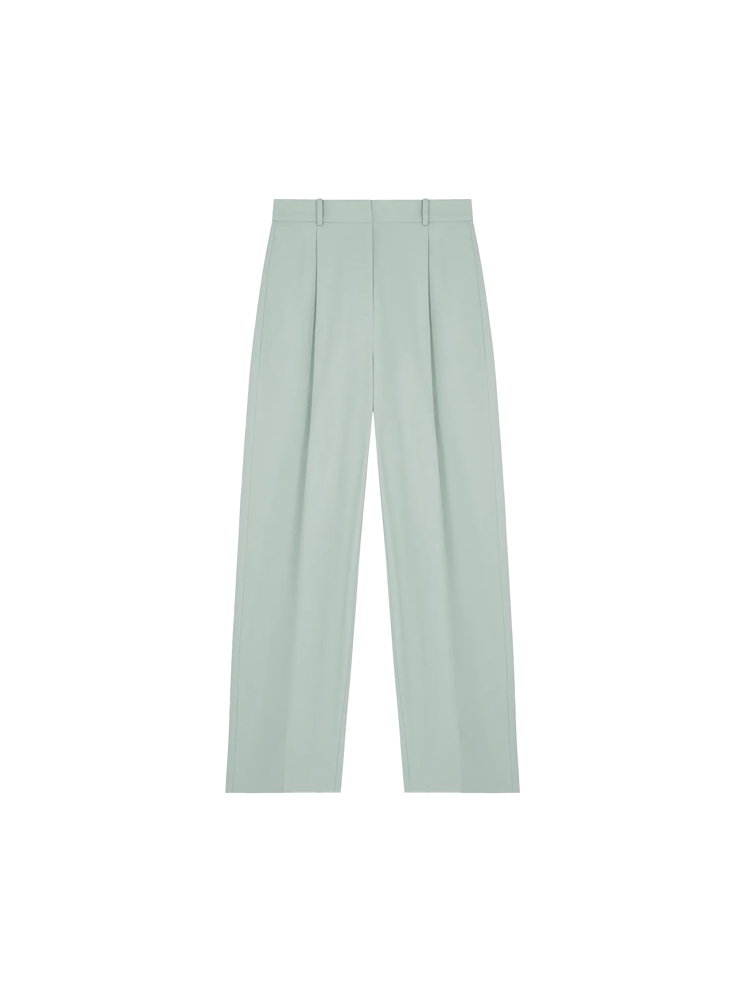 Women's Organic Cotton Tailored Trousers—Eucalyptus Blue