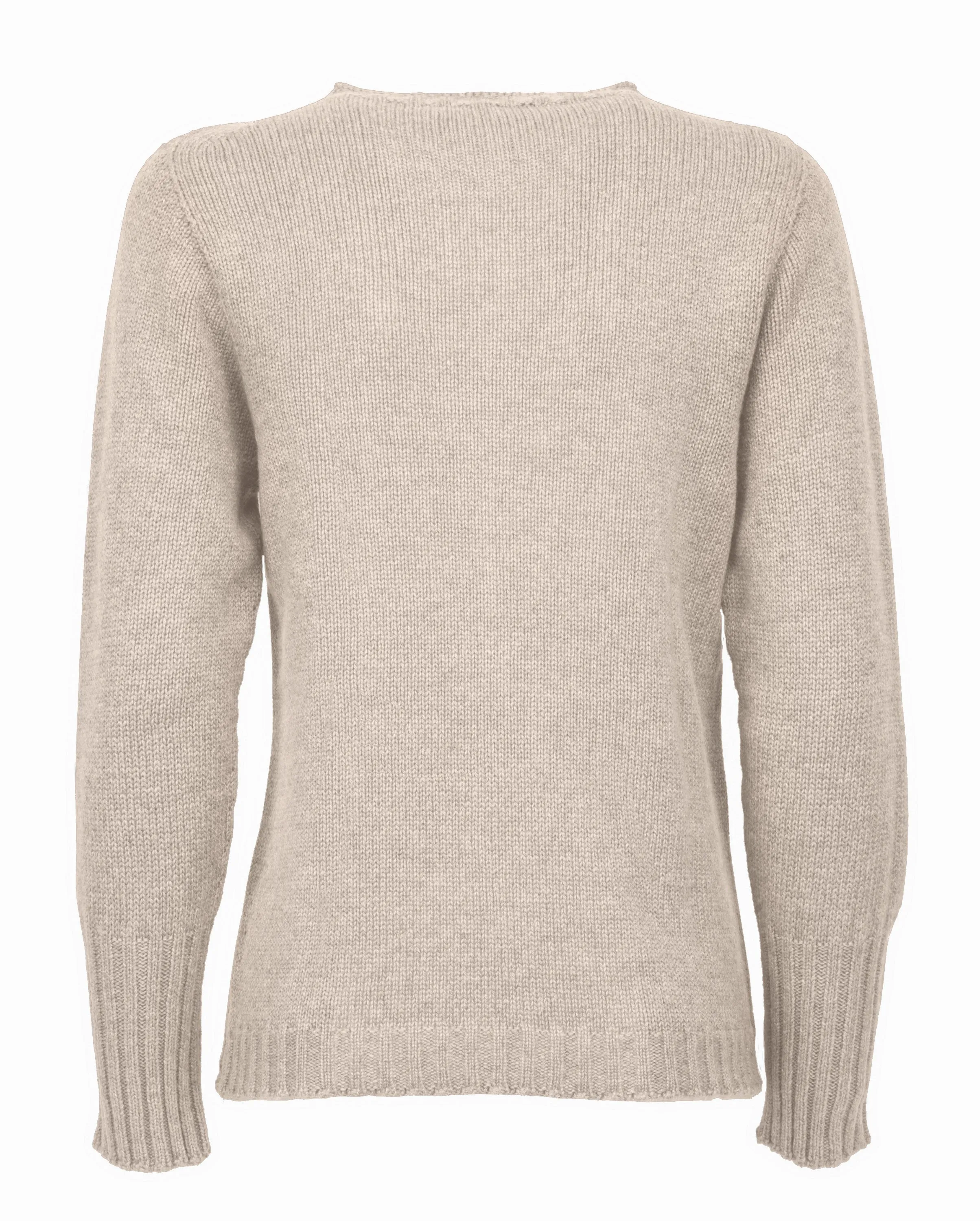 Women's Pure Cashmere Crew Neck Sweater Beige
