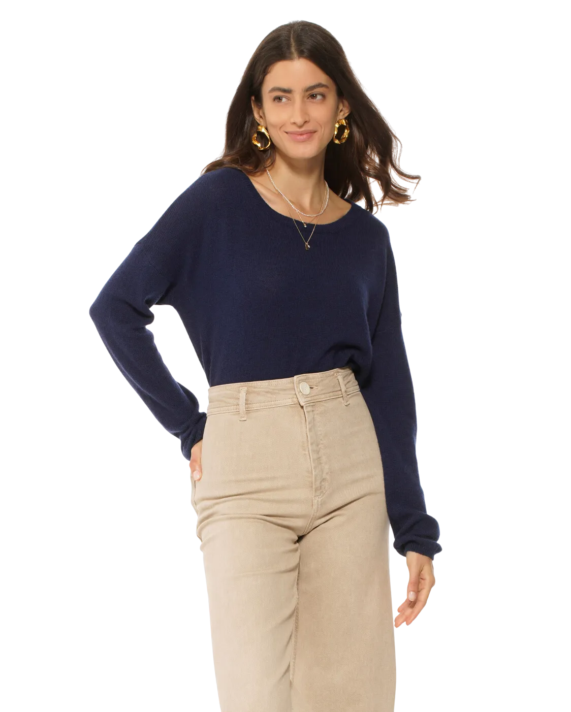 Women's Pure Cashmere Lounge Sweater Blue