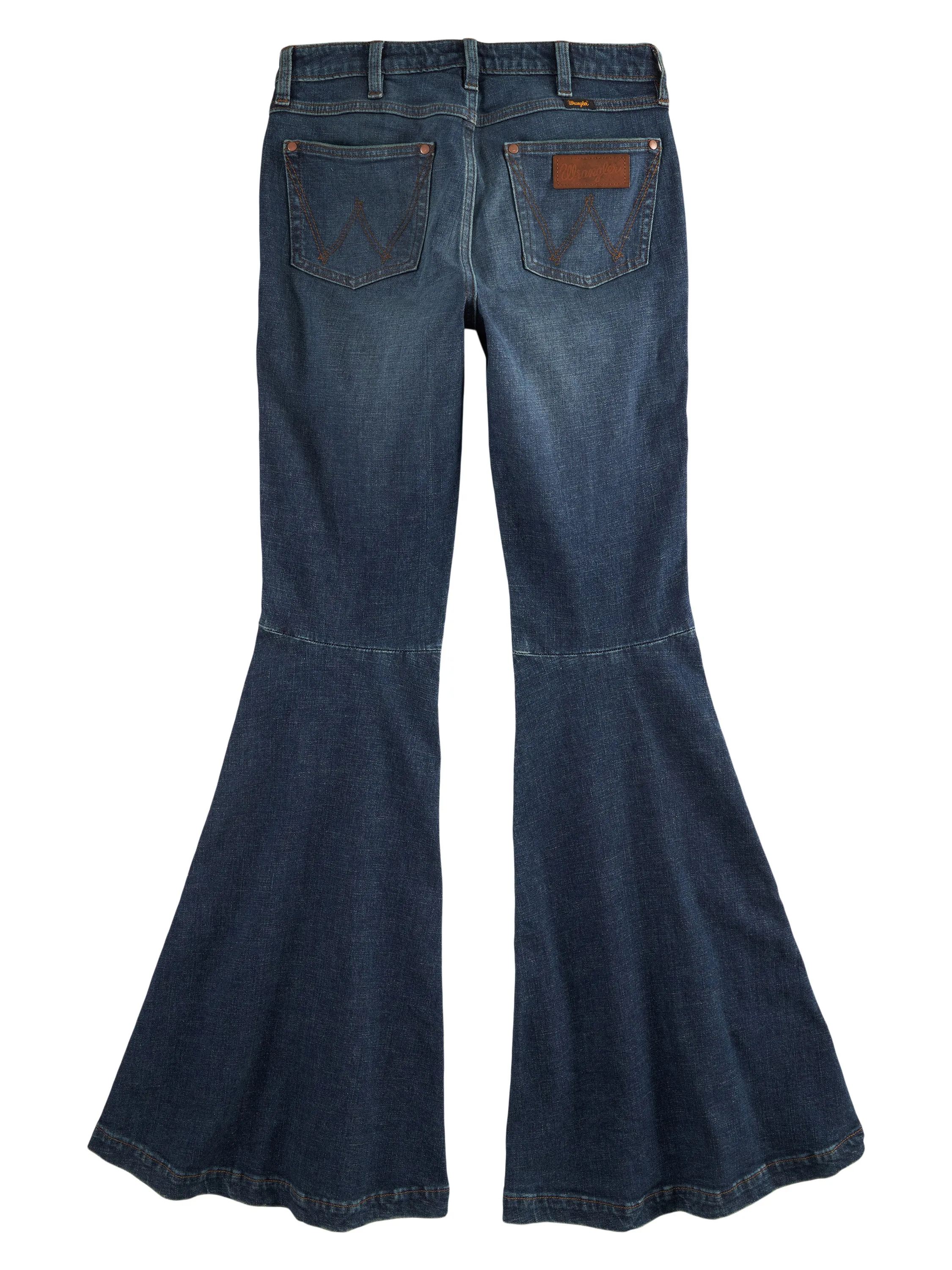 Wrangler Women's Retro Green Jana High Rise Trumpet Flare Jean